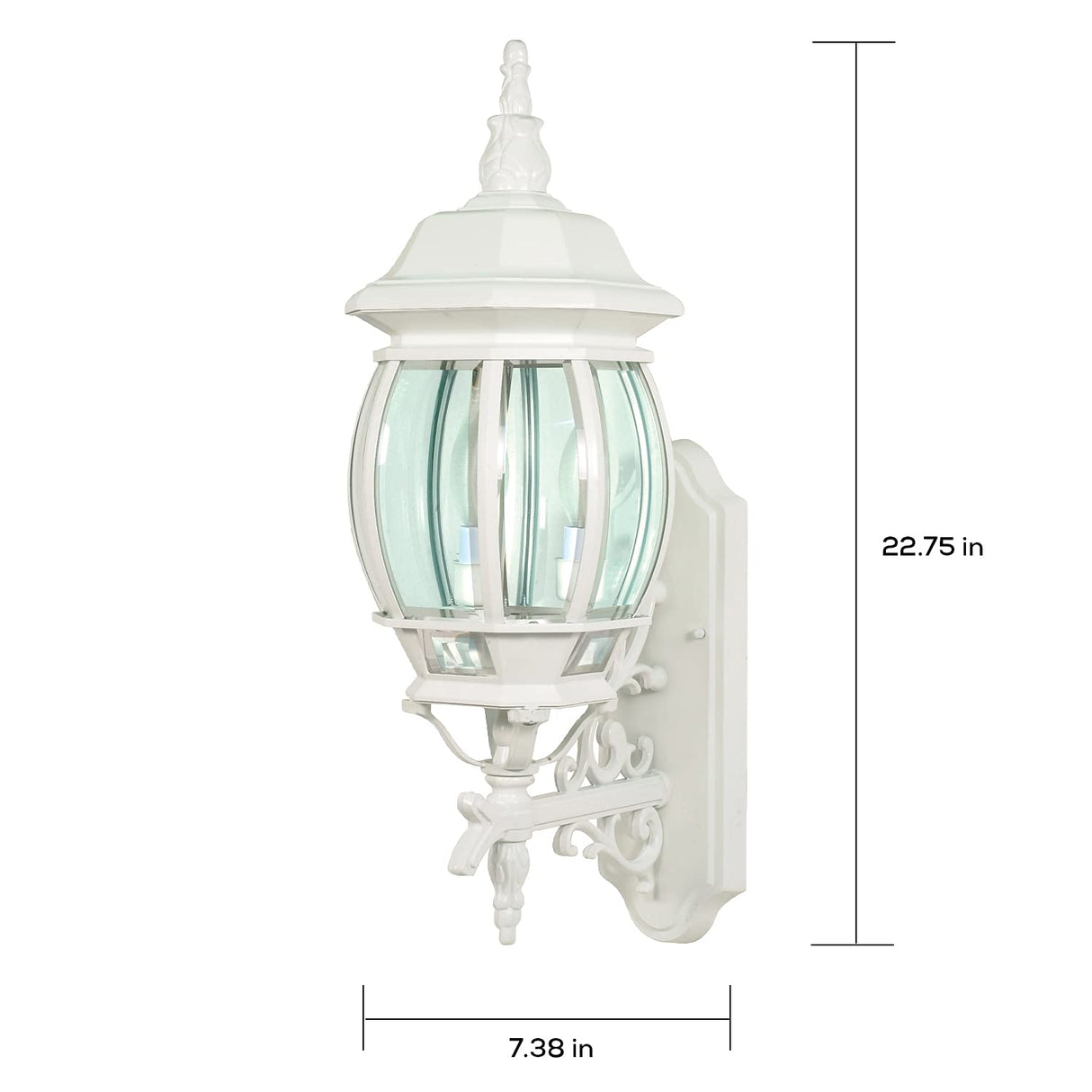 Nuvo 60/888 Three Light Outdoor Wall Mount, UNKNOWN, White