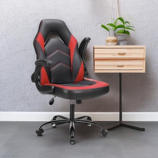 Ergonomic Computer Gaming Chair - Home Office Desk with PU Leather Lumbar Support