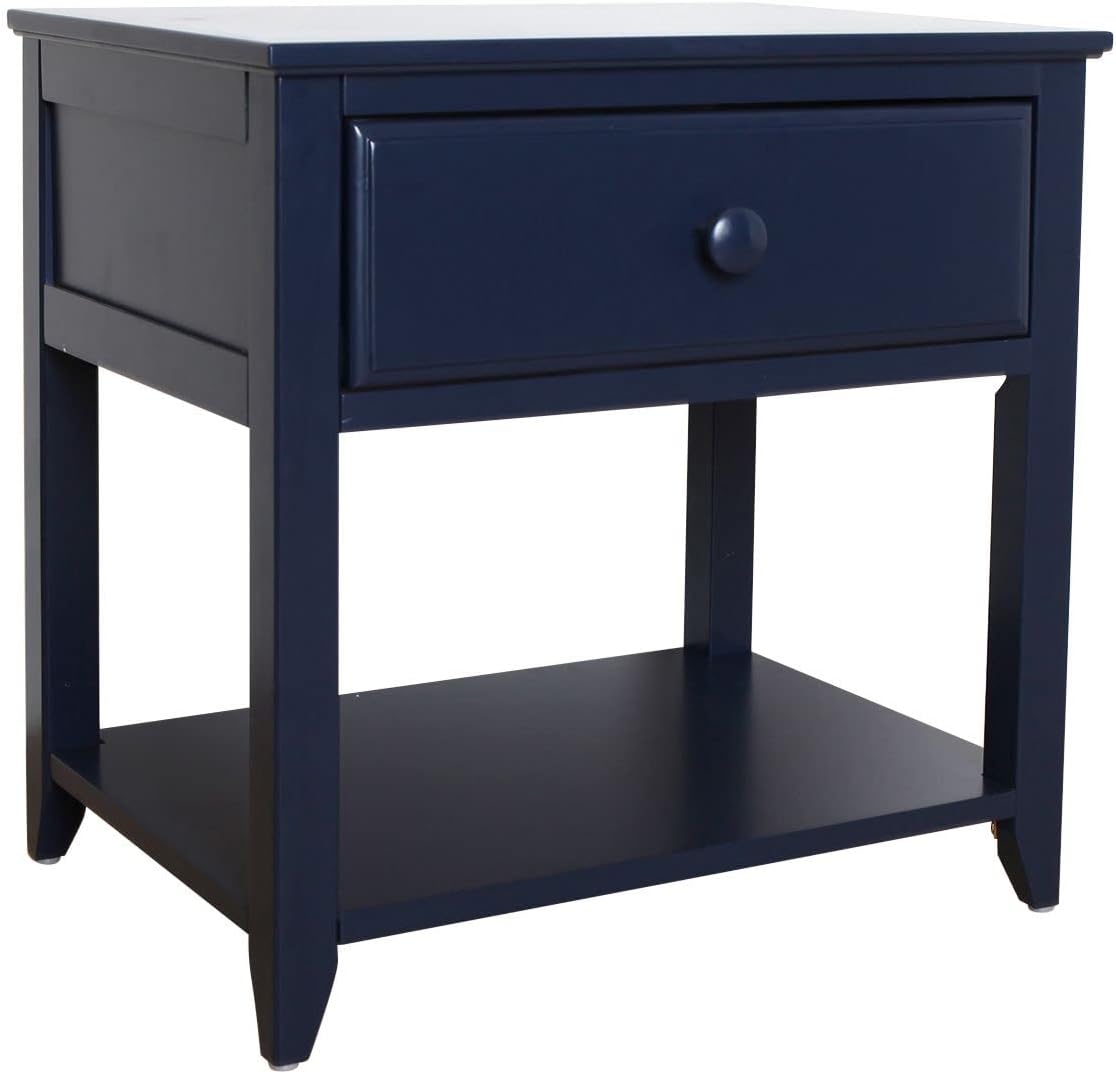 Max & Lily Nightstand with Drawer and Shelf, Blue