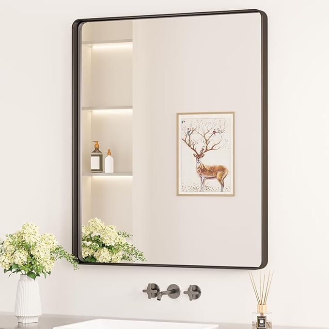 Bathroom Mirrors for Over Sink, Large Rounded Rectangle Bathroom