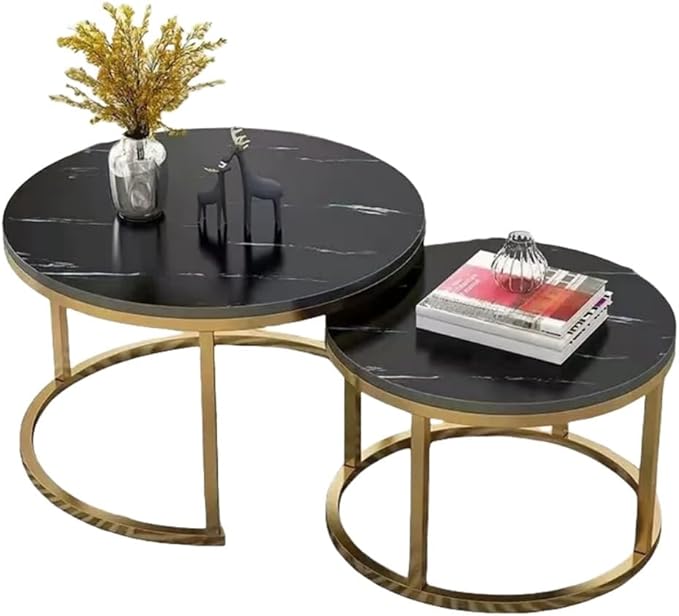 Minimalist Retractable Round Coffee Table for Living Room – Space-Saving Design