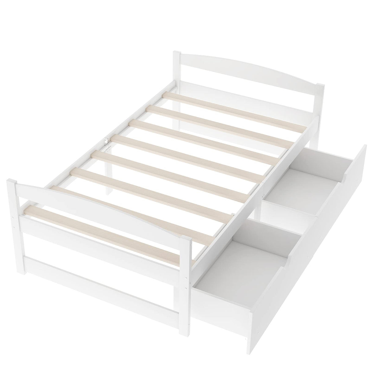 Twin Bed with Storage, Twin Size Daybed with 2 Drawers