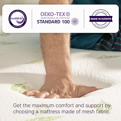 Twin XL Size Mattress, 6 Inch Anula Green Tea Infused Memory Foam Mattress