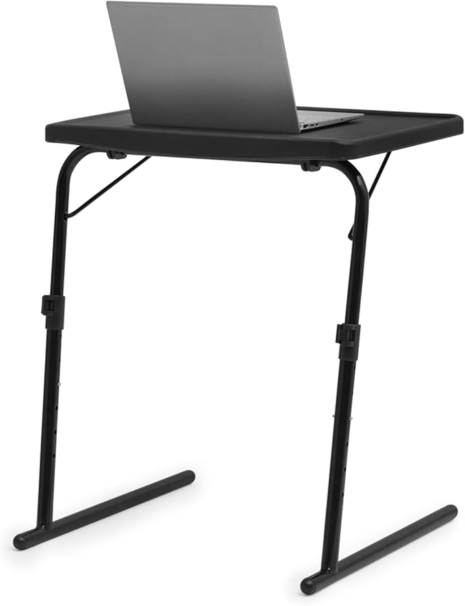 Folidng TV Tray Portable Small Folding Table 6 Height Adjustable & 3 Tilt Angle Adjustable