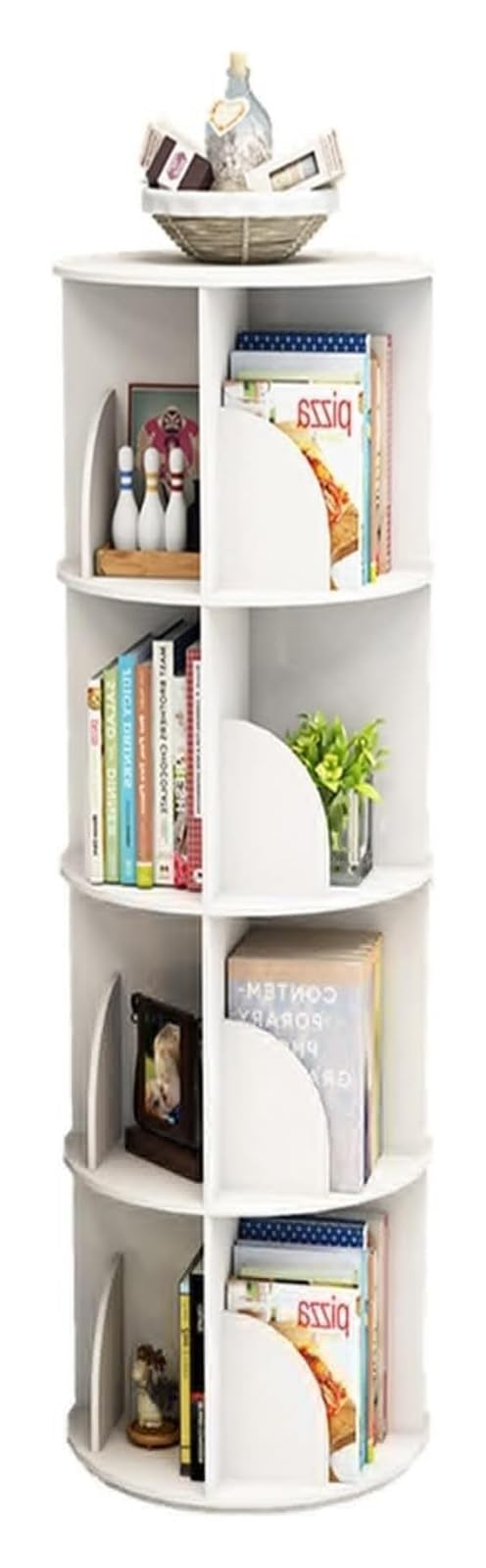 Rotating Bookshelf, Rotating Bookshelf Tower, Bookshelf 360 Degree Bookcase Table Rack