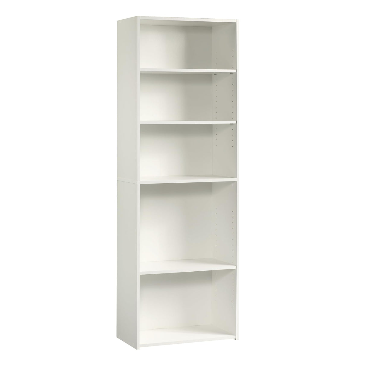 Beginnings 3-Shelf Bookcase, Bookshelf with Adjustable Storage Shelves, L: 24.57" x W: 11.50" x H: 71.18", Soft White