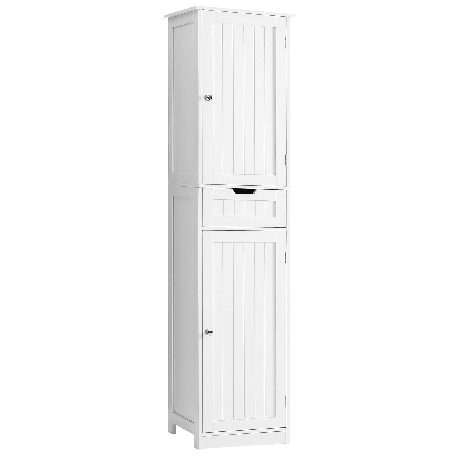Storage Cabinet, Bathroom Cabinet with 2 Doors & 1 Drawer, Storage Cabinet with Adjustabl