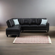 99.5" W x 67" D Transitional PU Faux Leather Sectional Sofa