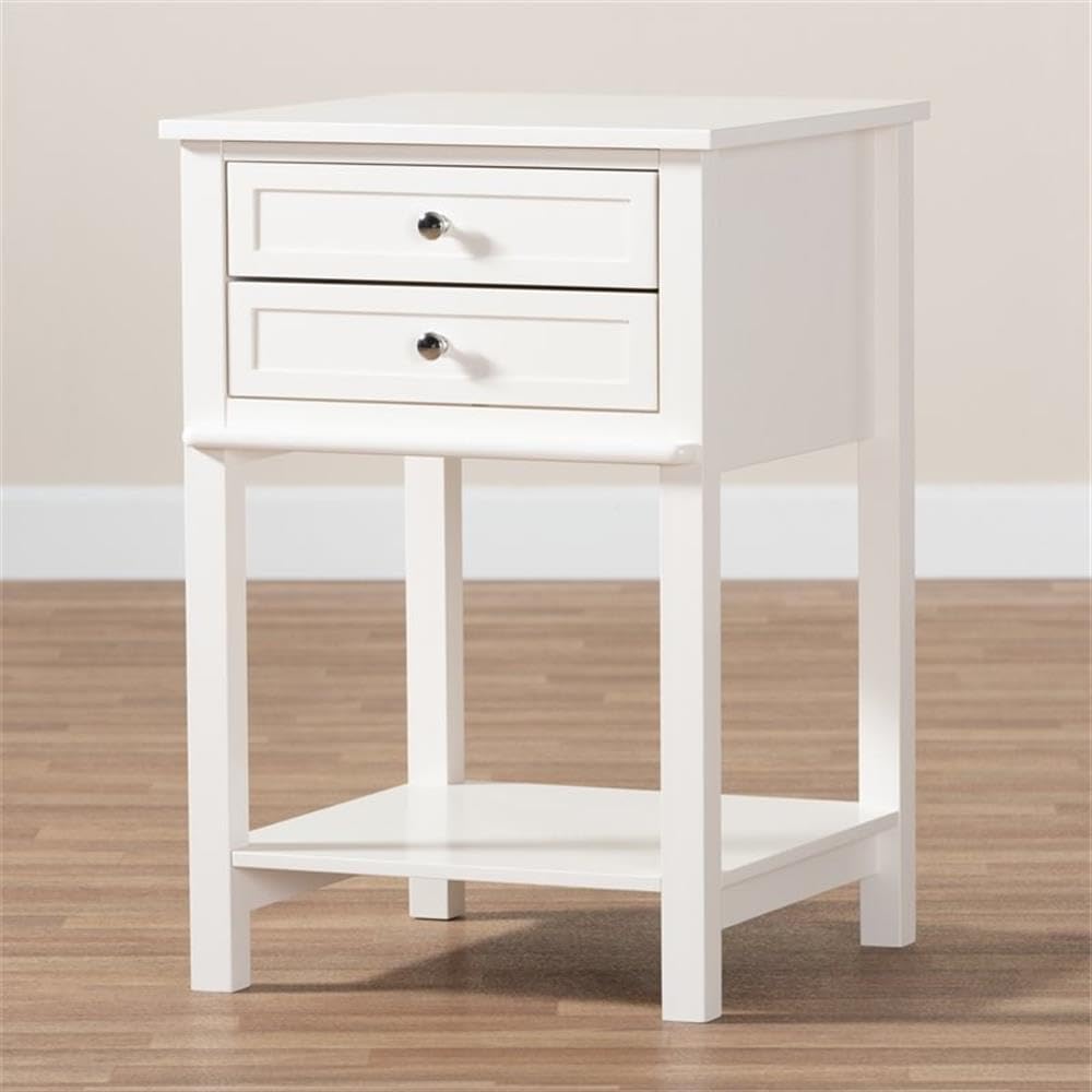 2-Drawer Wood Nightstand
