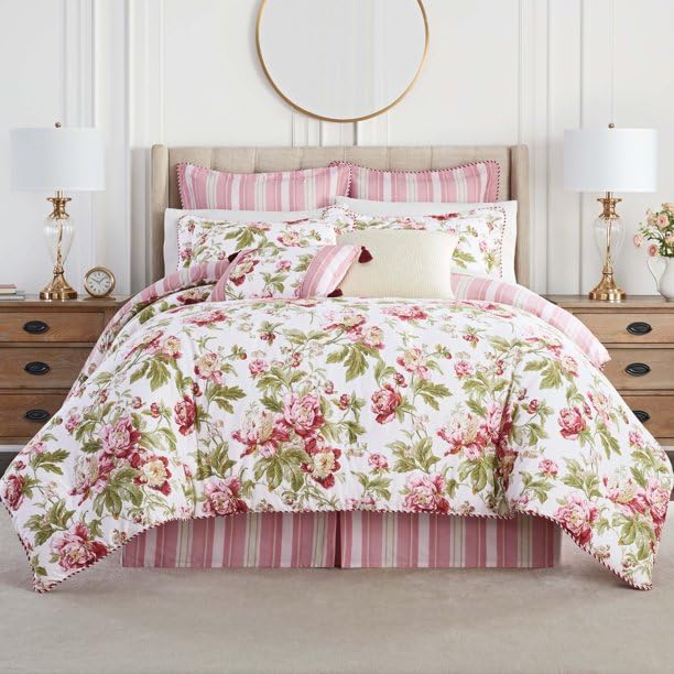 Peony 4-Piece Comforter Set, Embellished All Season Bedding