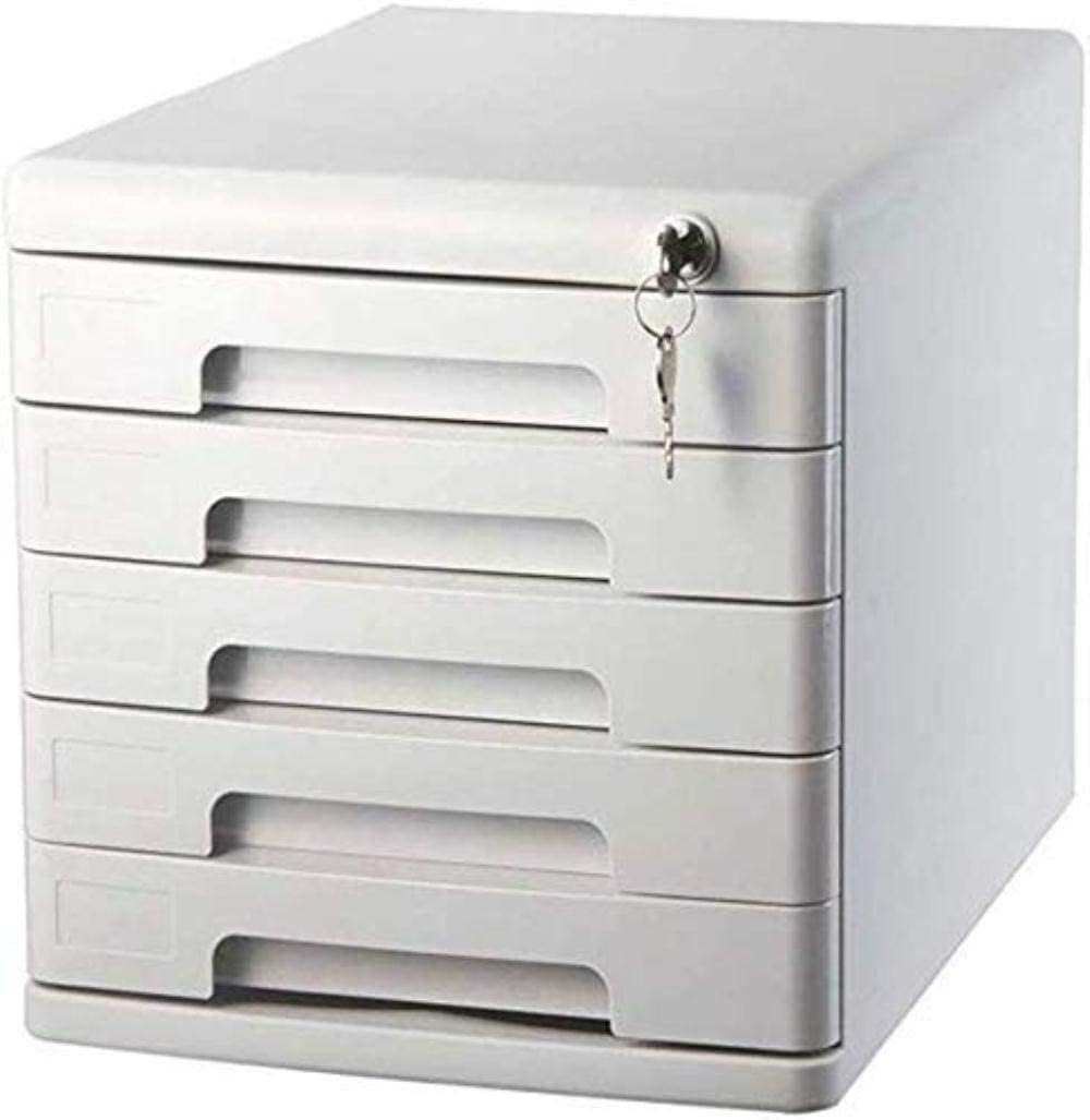File Cabinet File Cabinet 5 Drawers Desktop Data Storage Cabinet Key Lock Office Cabinet Plastic Home Office Furniture Bookcase