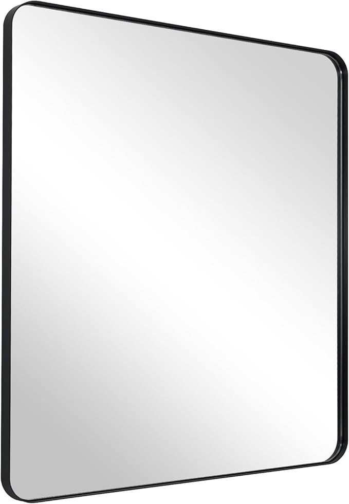 Black Bathroom Mirror, Bathroom Vanity Wall Mounted Mirror