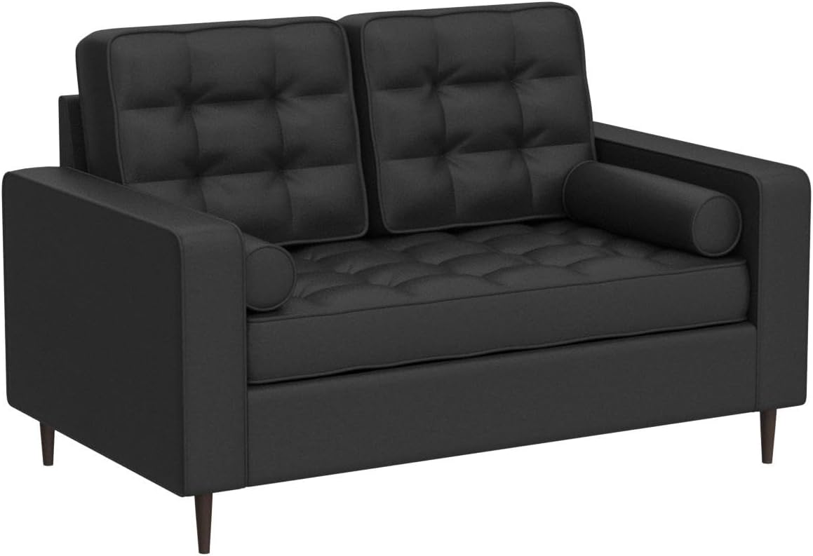 Lynnwood Upholstered Loveseat - Living Room Office or Bedroom - Mid-Century Modern Design Furniture -