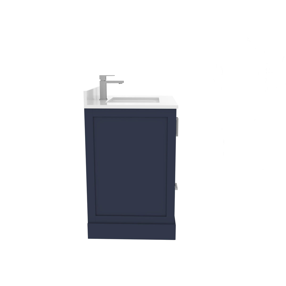 Ayna Decors Maya 30 inch Navy Blue Bathroom Vanity Set with Quartz Countertop