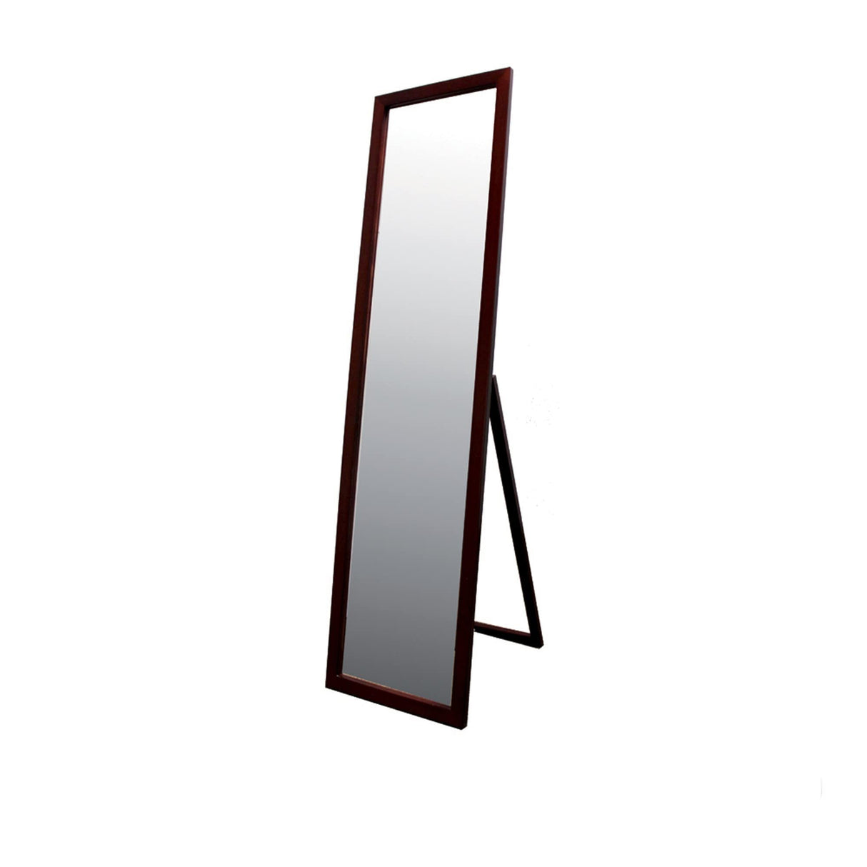 Stained Rectangle Cheval Standing Mirror Freestanding