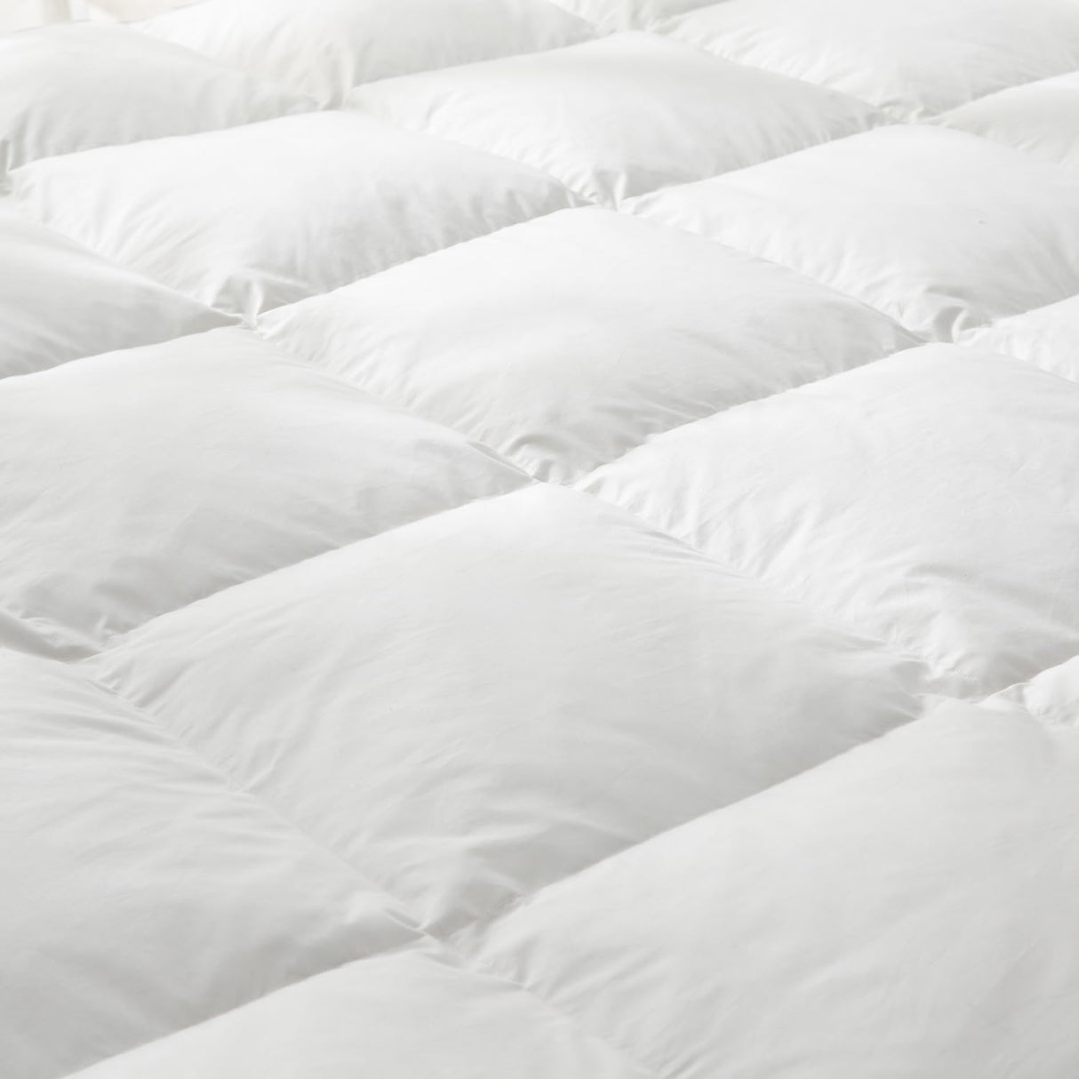 Down Feather Bed Mattress Topper,Down Matress Topper Cover with Straps