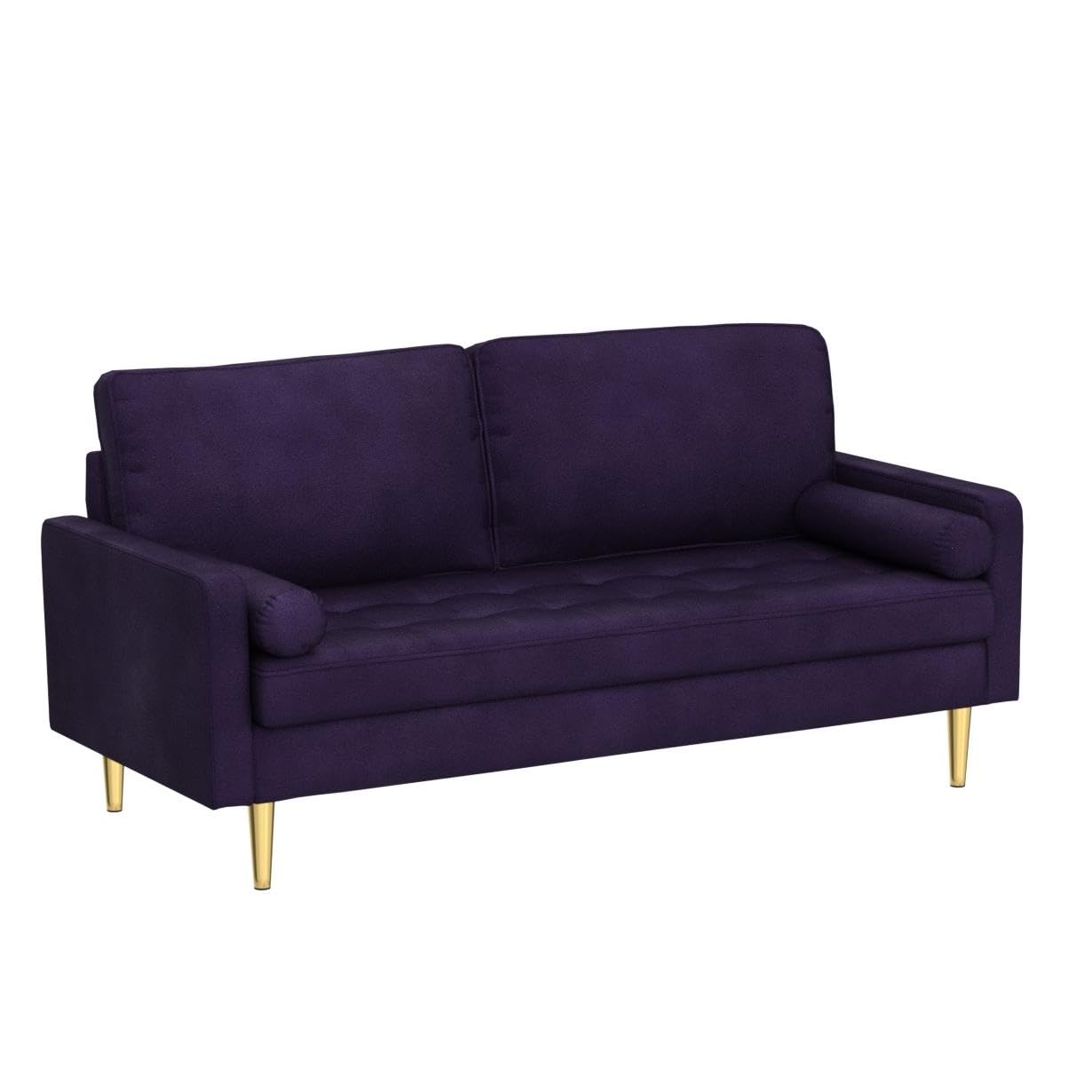 Velvet Loveseat Sofa, 66.9'' Mid Century Modern Small Love Seats