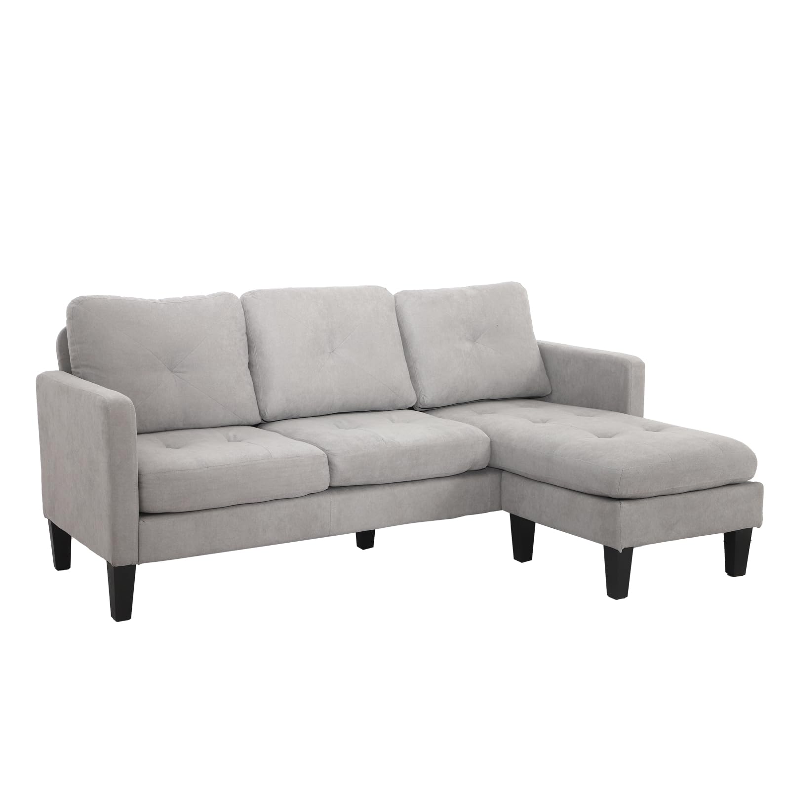 Modern Sofa - Convertible Sofa Sleeper Sofa Bed Couch Set with Reversible Chaise
