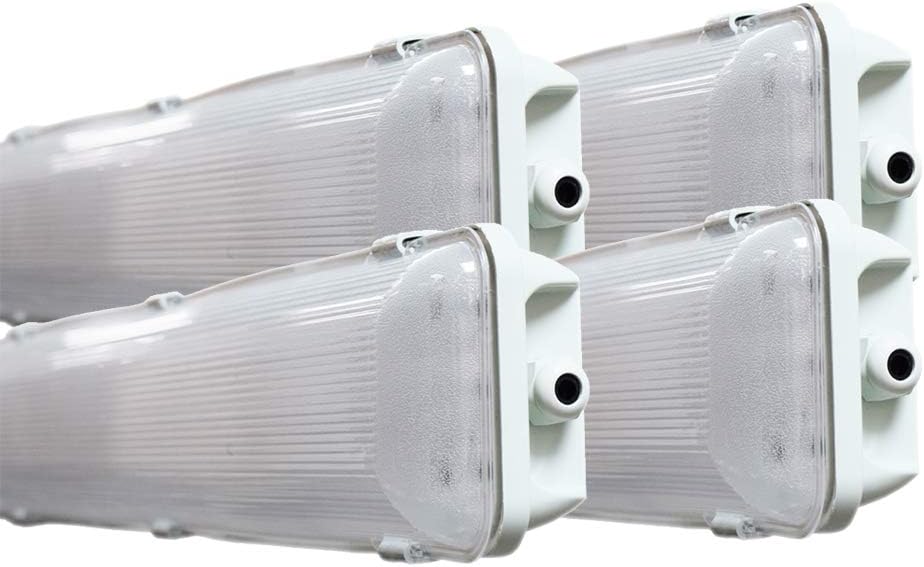 72W LED Vapor Tight Lights | Commercial Indoor/Outdoor Hardwired IP65 Waterproof