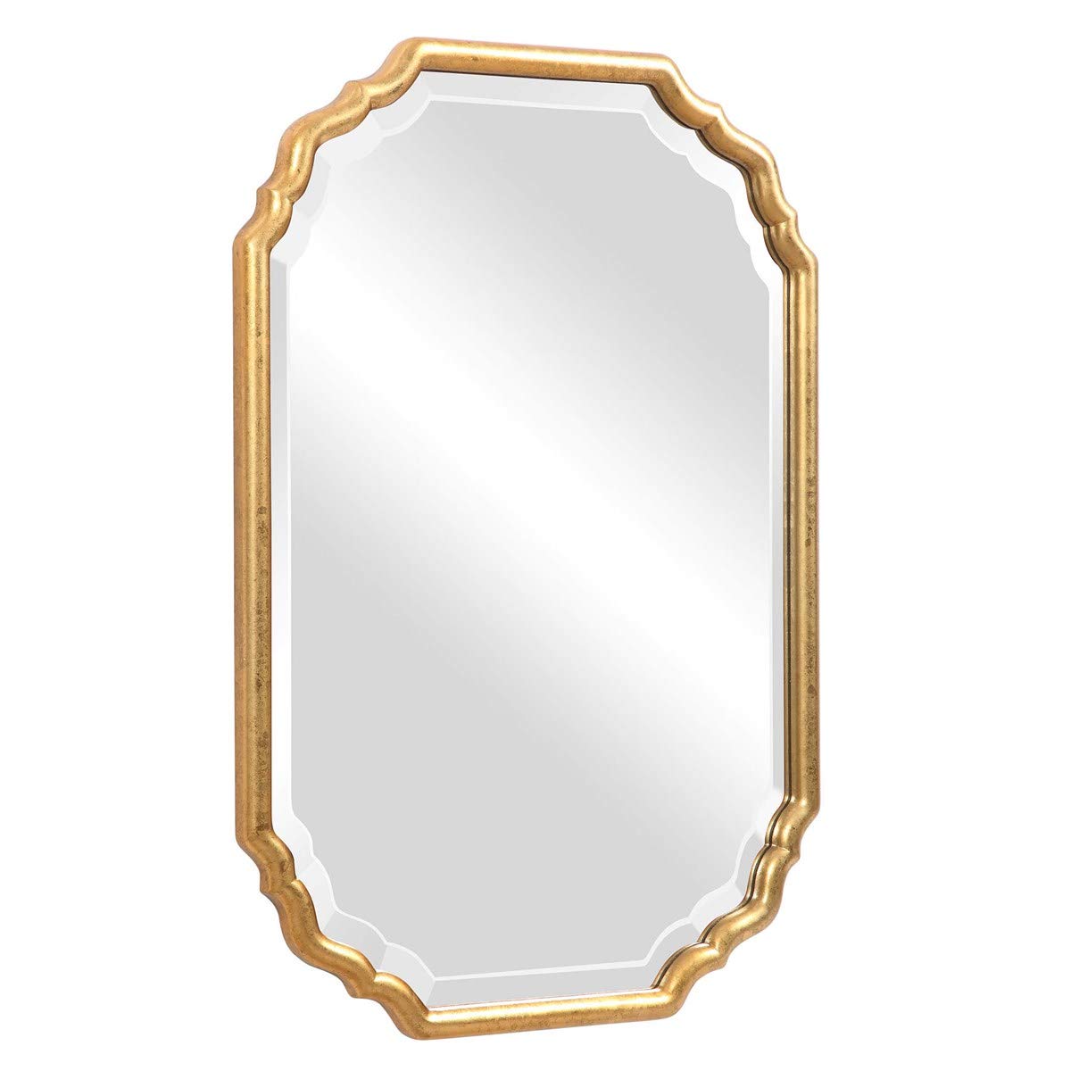 Moss + Fig Dorado Metallic Gold Leaf Mirror | Oval Wall Mirror Finished in Metallic