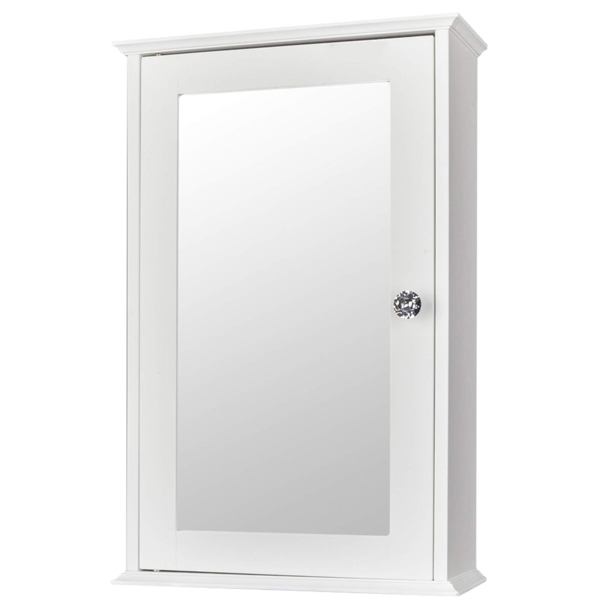 White Mirrored Bathroom Medicine Cabinet, Wall Mount Bathroom Storage Cabinet