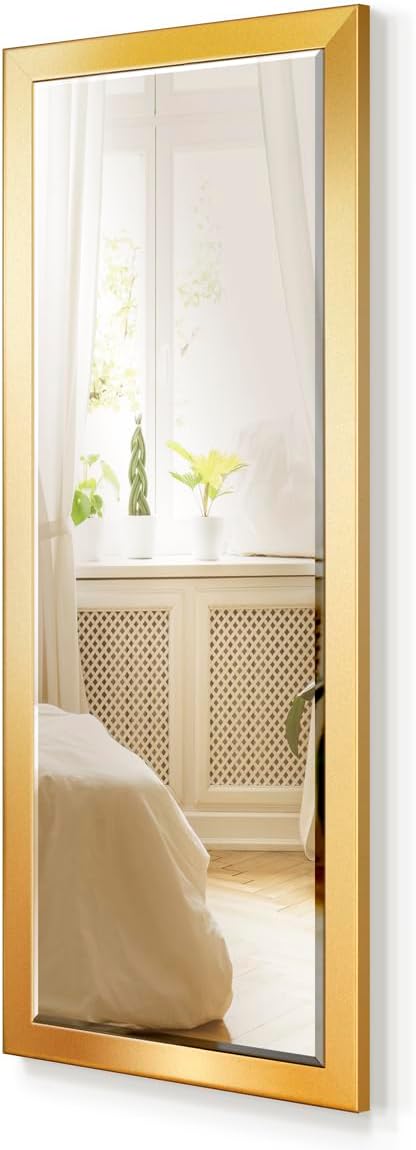 Gallery Full Length Mirror Shiny Gold Wood Frame