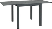 Expandable Aluminum Patio Dining Table - 35.5" to 70.75" Extendable Outdoor Table for 4-6 People