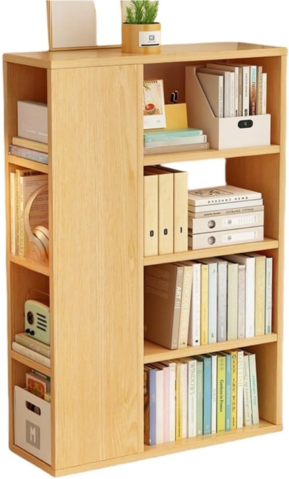 Cube Bookcase Storage Shelf Organizer with LED Lights, 5 Tier Bookshelves and Bookcases