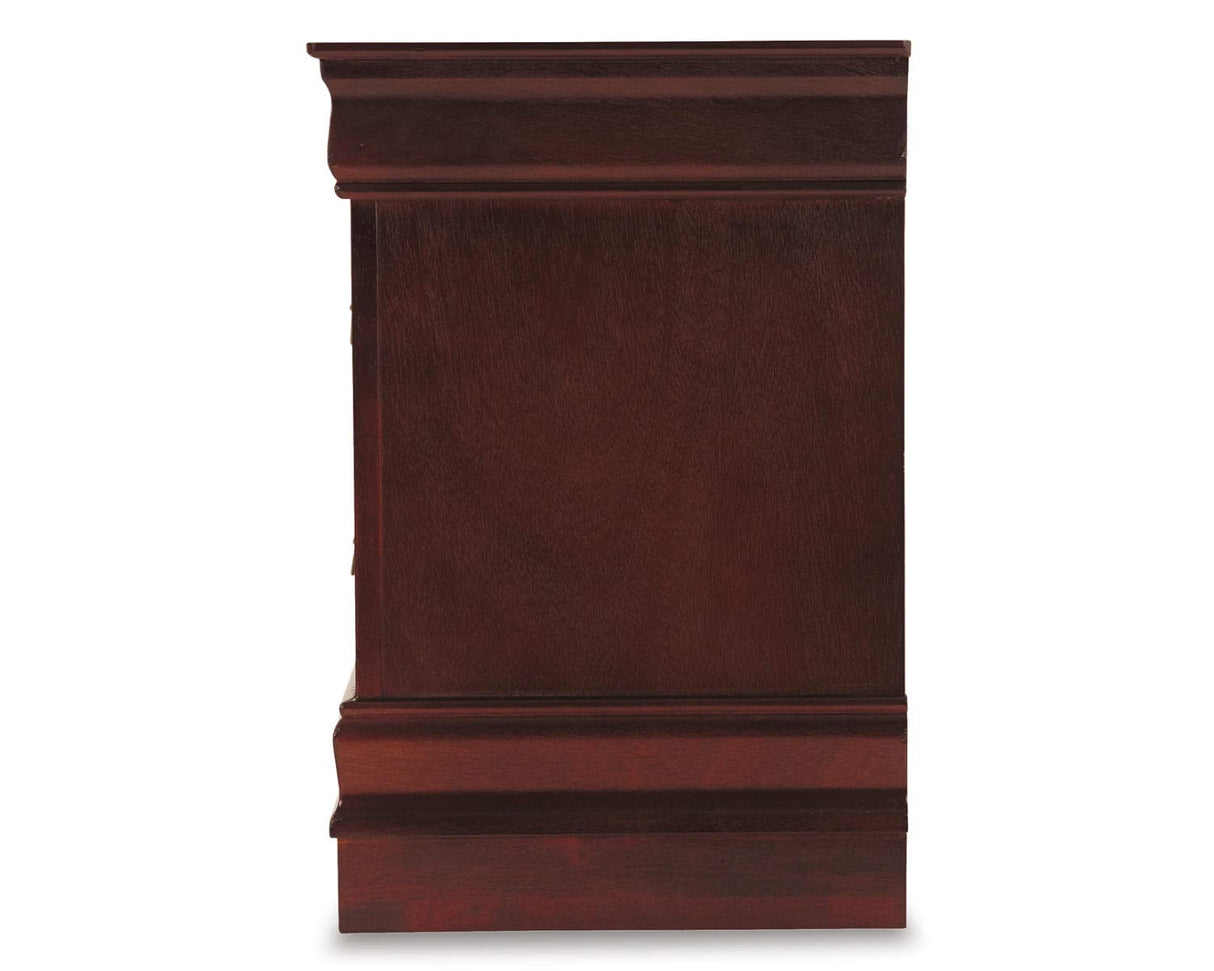 Alisdair Traditional 2 Drawer Nightstand, Dark Brown
