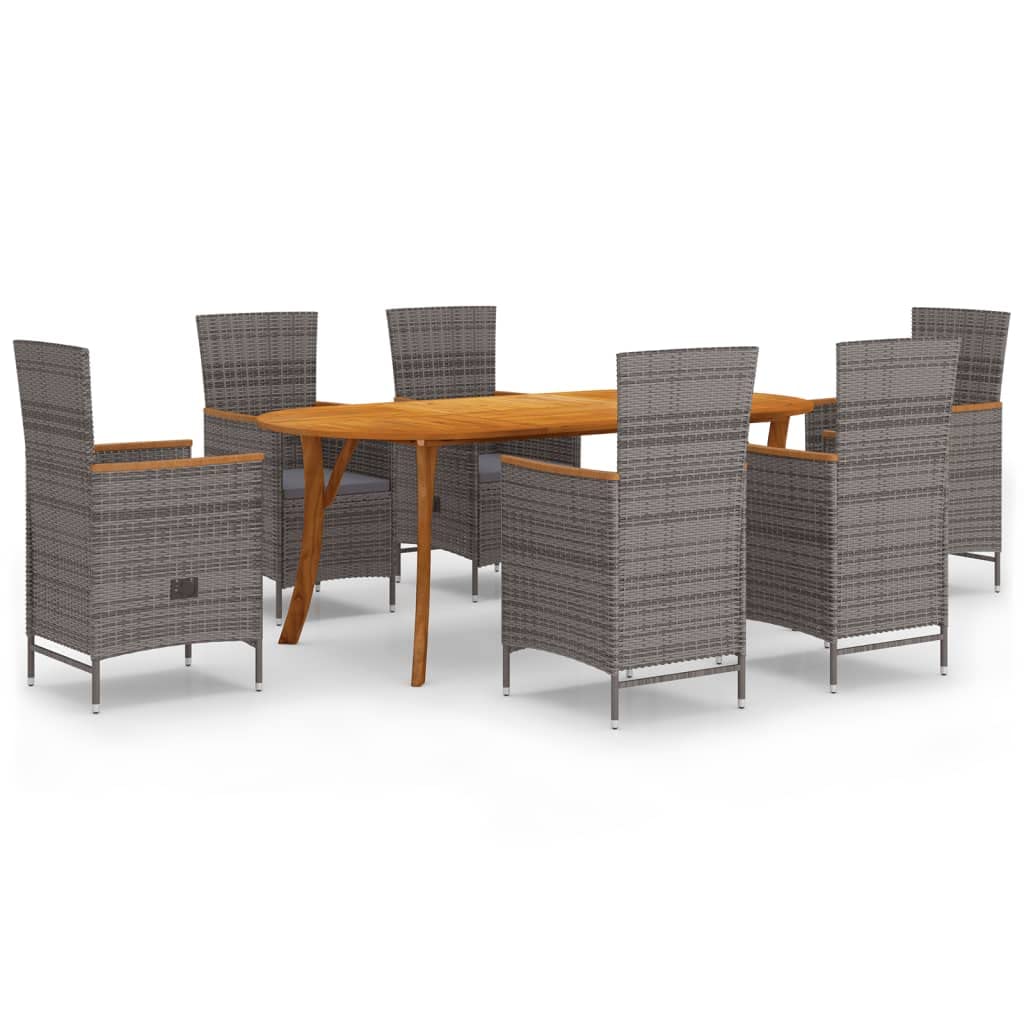 Patio Dining Set 7 Piece, Outdoor Dining Set for 6, Table and Chair