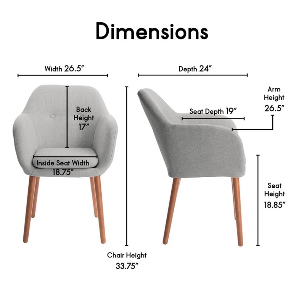 Roux Arm Accent Chair, French Gray