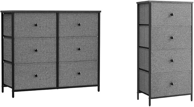 6-Drawer Dresser and 4-Drawer Chest Bundle