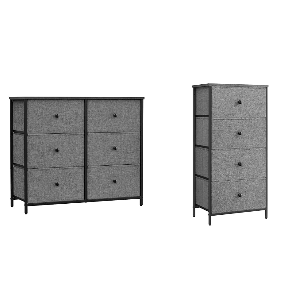 6-Drawer Dresser and 4-Drawer Chest Bundle