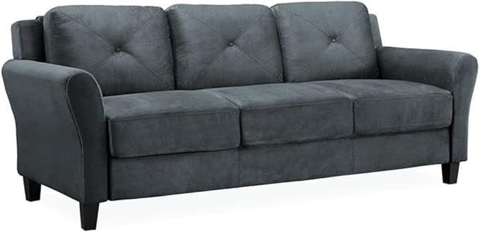 Upholstery Living Room Sofa in Dark Gray