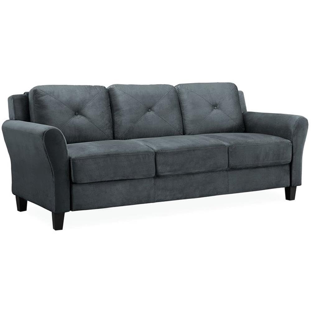 Upholstery Living Room Sofa in Dark Gray