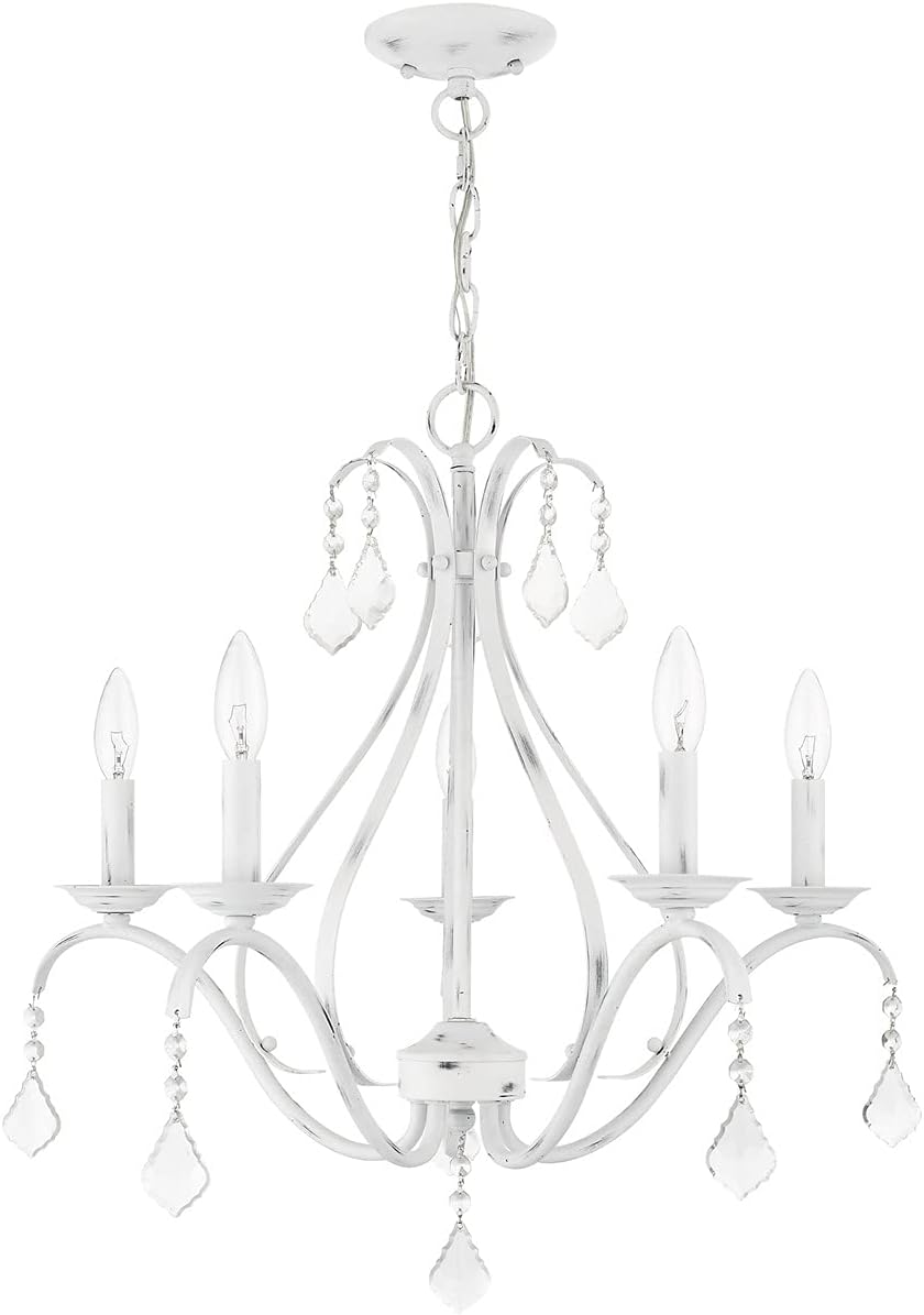 Lighting 40845-60 5 Light Antique White Chandelier