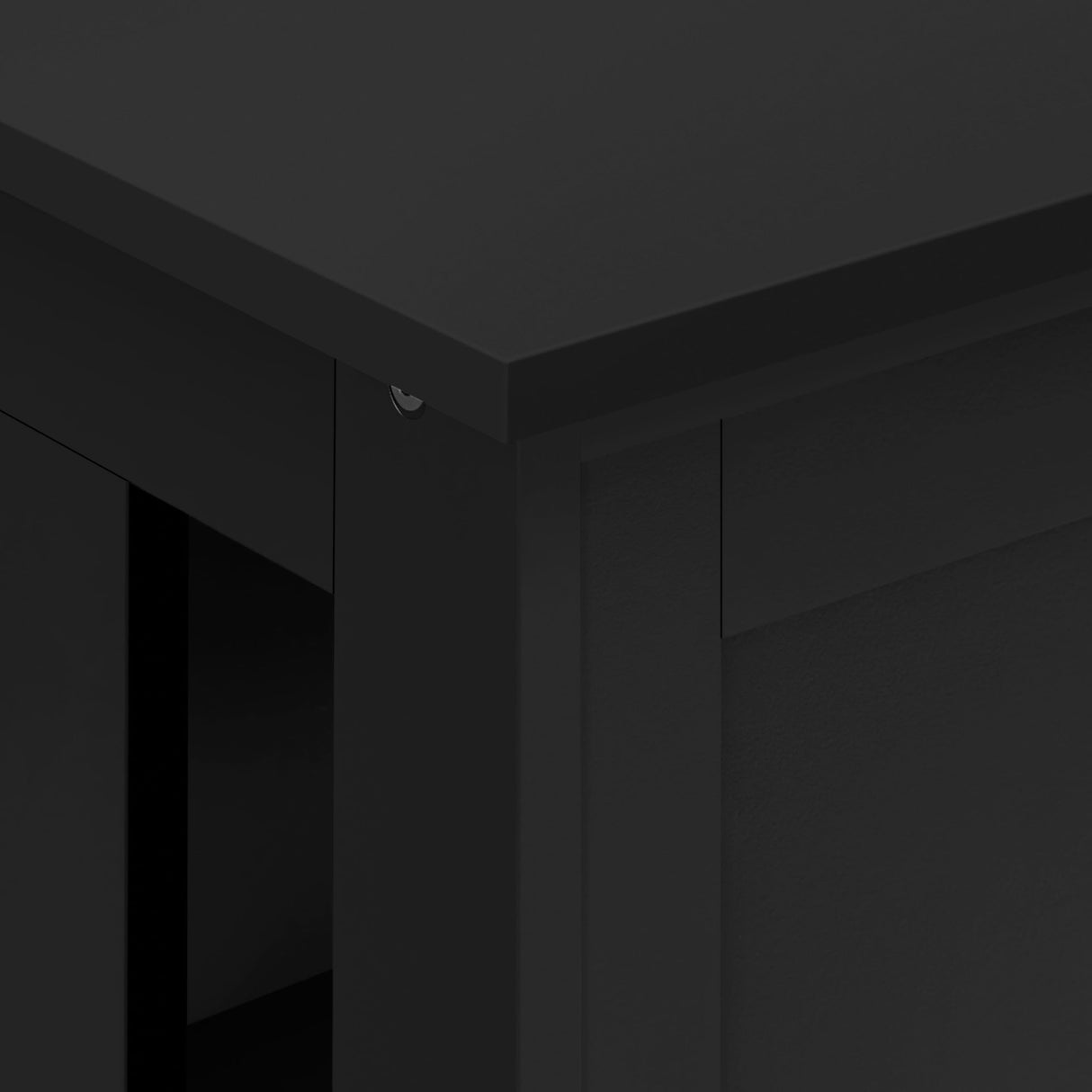 TV Stand, Wooden Storage Console Table with Sliding Door and Adjustable Shelf