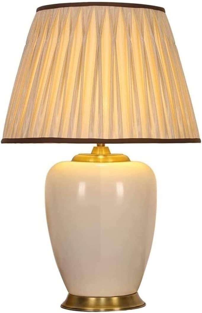 Table Light Nightstand Lamp Large Ceramic Table Lamp Desk Lamp White Glazed Table Lamps