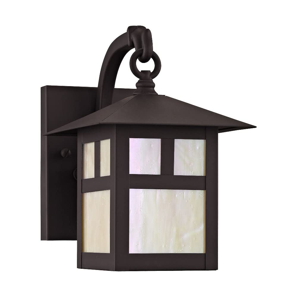 Lighting 2130-07 Montclair Mission 1 Light Outdoor Bronze Finish Solid Brass Wall Lantern