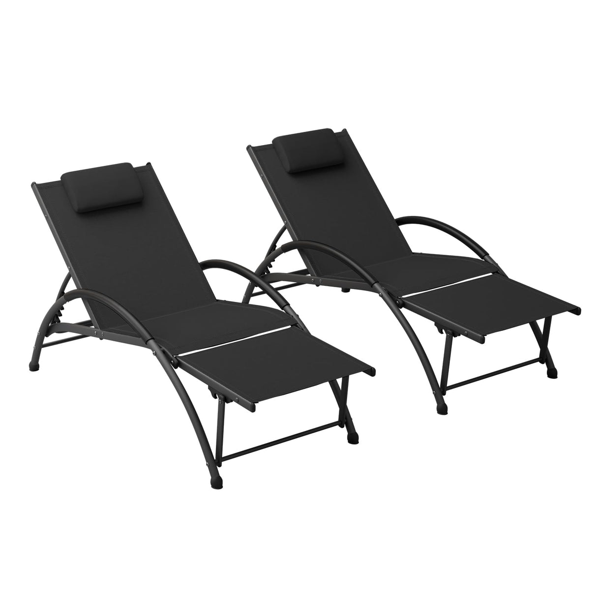 Chaise Lounge Chair Outdoor, Patio Lounge Chairs with Adjustable 5-Position Recliner