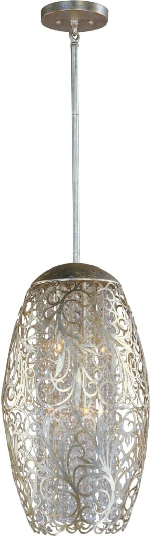 Arabesque-Nine Light Pendant in Crystal style-24 Inches Wide by 12 inches high-Golden Silver