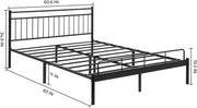 Luna Metal Modern Bed Frame with Storage Space for Kids, Teens, Bedroom