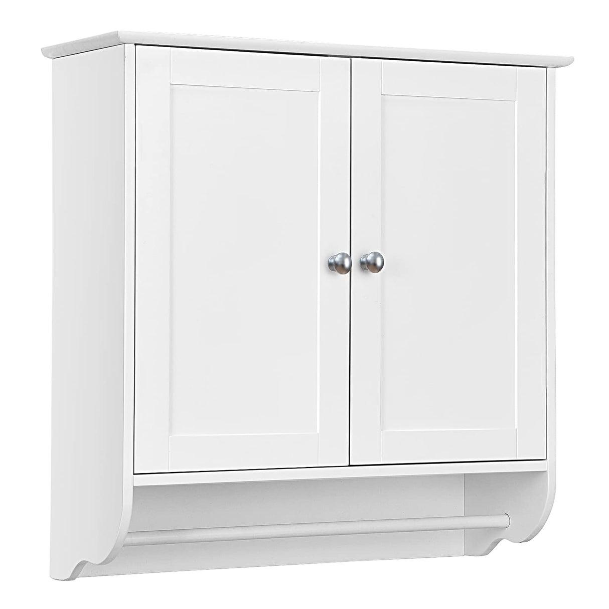Wall Mounted Bathroom Cabinet with Towel Bar, Hanging Over The Toilet Storage Cabinet