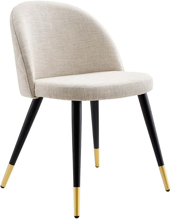 Teal Fabric Upholstered Dining Accent Chairs - Set of 2