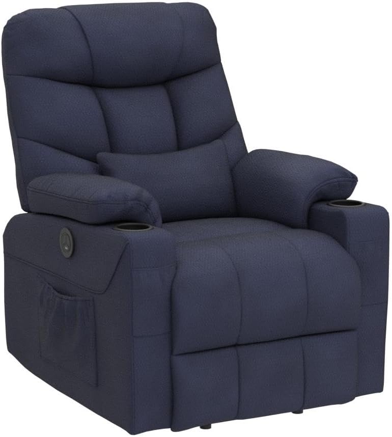 Power Lift Recliner Chair for Elderly, Lift Chair with Heat and Massage, Power Lift Recliner Chair for Living Room with Infinite Position, USB-A&C, Cup Holder, Side Pocket