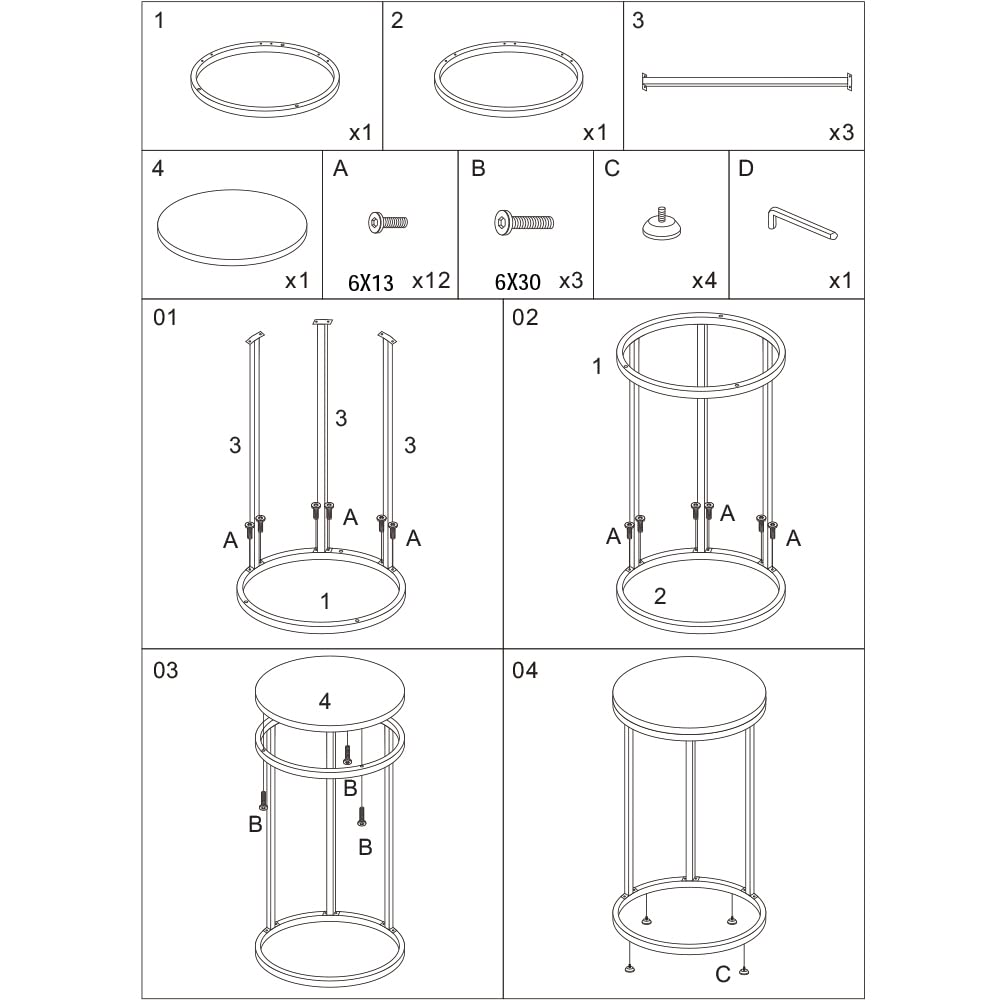 Life Concept Accent Marble Sofa Laptop C Shaped Side Table