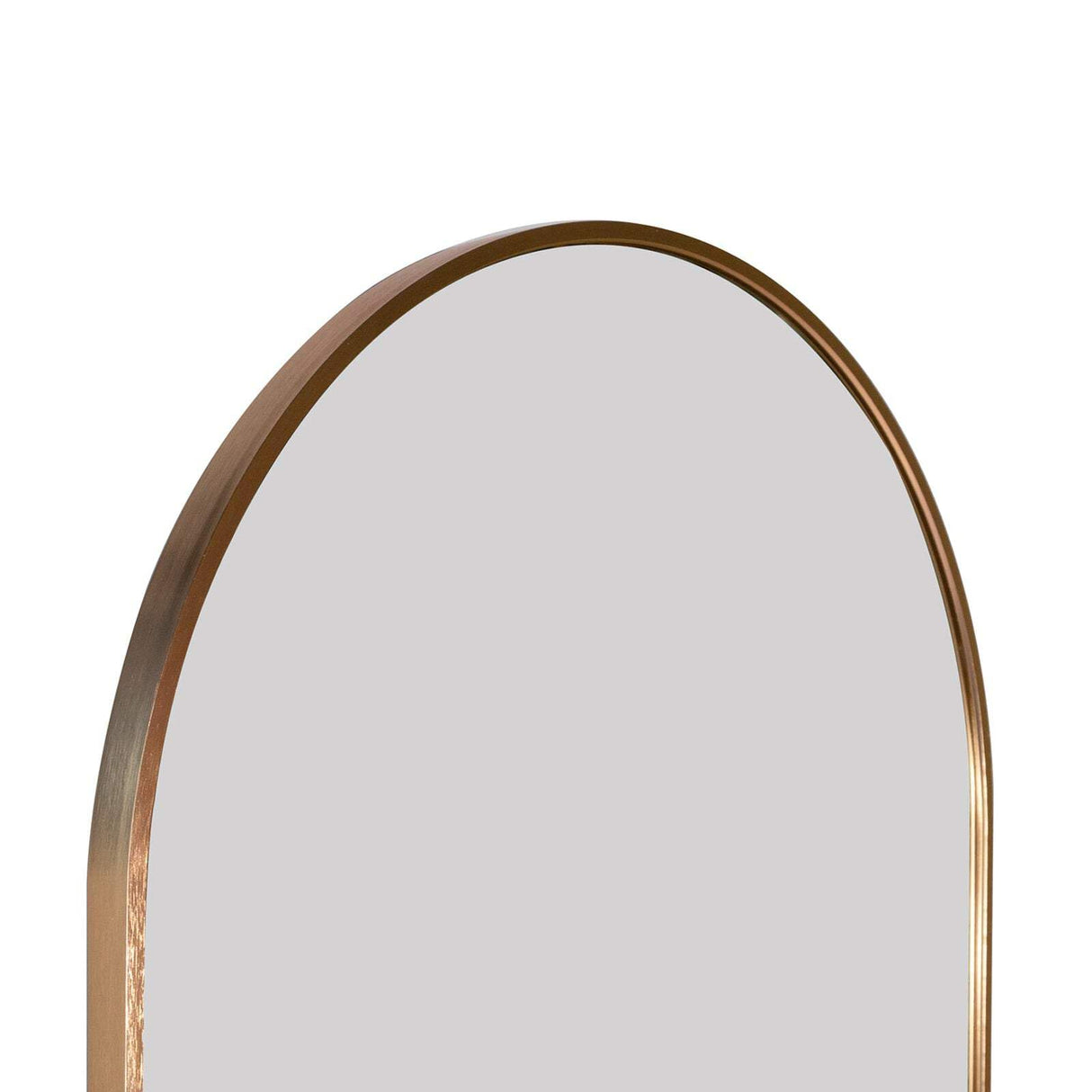 Gold Arched Full-Length Mirror with Stand – Metal Frame