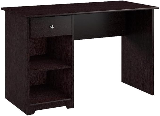 Cabot 48W Computer Desk with Storage in Harvest Cherry | Small Table