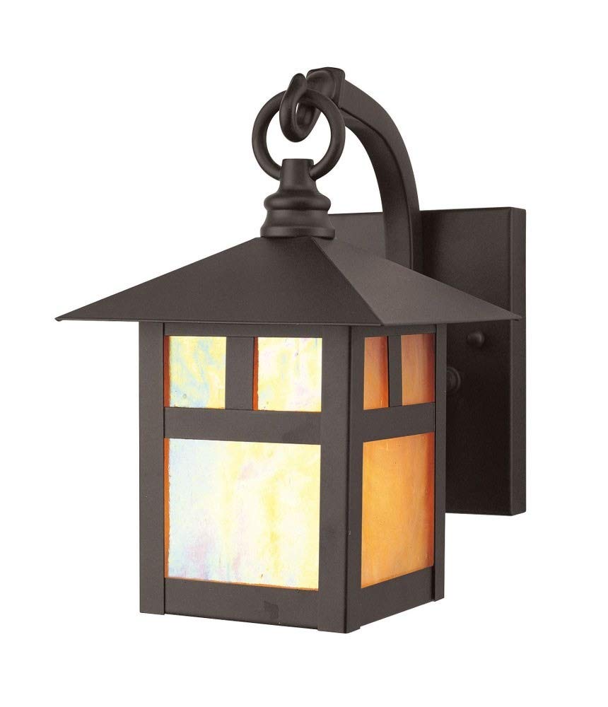 Lighting 2130-07 Montclair Mission 1 Light Outdoor Bronze Finish Solid Brass Wall Lantern