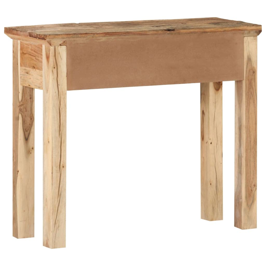 Rectangular Console Table Crafted with Solid Acacia Wood and Reclaimed Wood